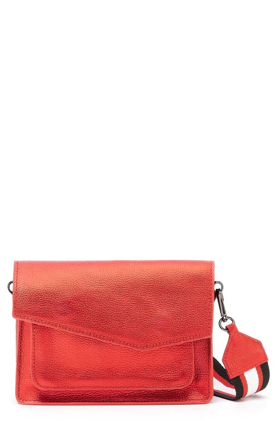 Botkier Cobble Hill Leather Crossbody Bag In Mettalic Sunset