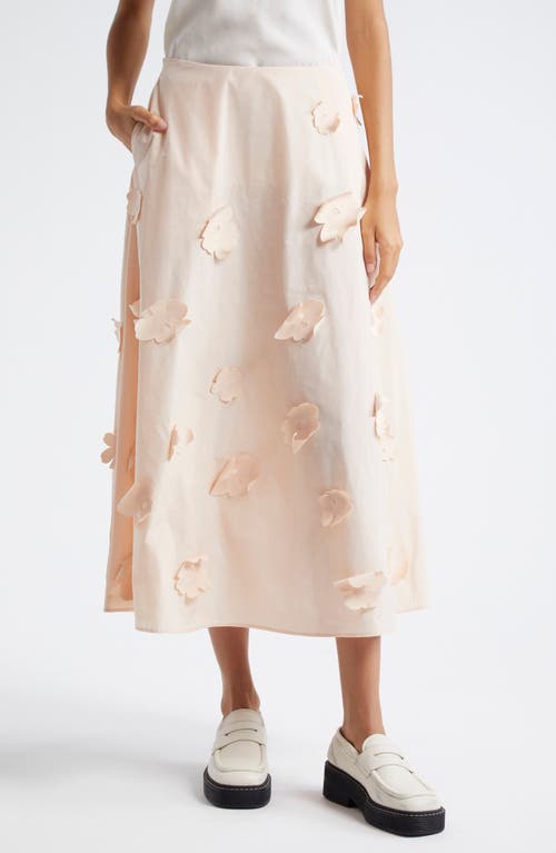 Marimekko Kumarrus Unikko Floral Appliqué Maxi Skirt In Light Pink