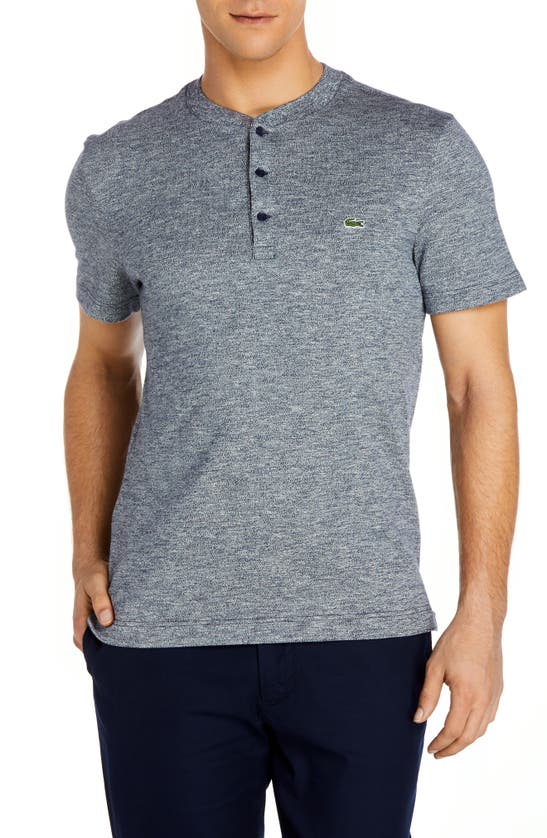 Lacoste Henley T-shirt In Gray