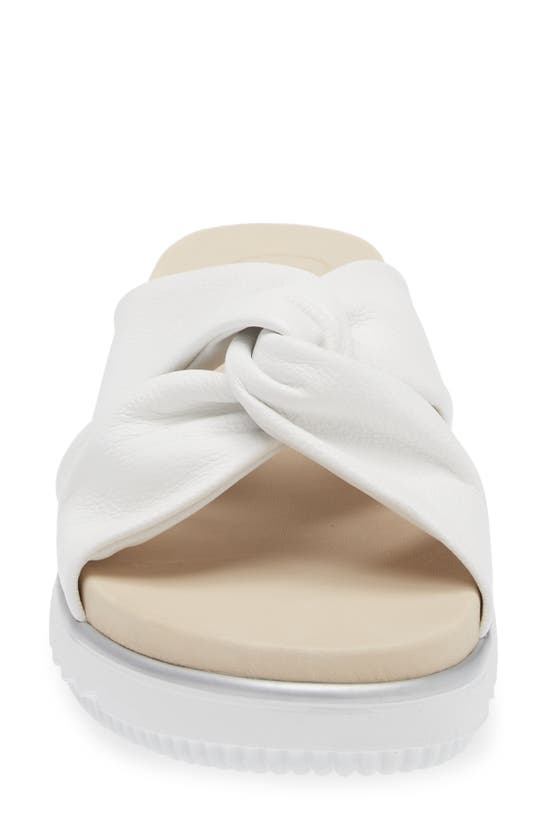 Shop Paul Green Tiki Platform Slide Sandal In White Leather