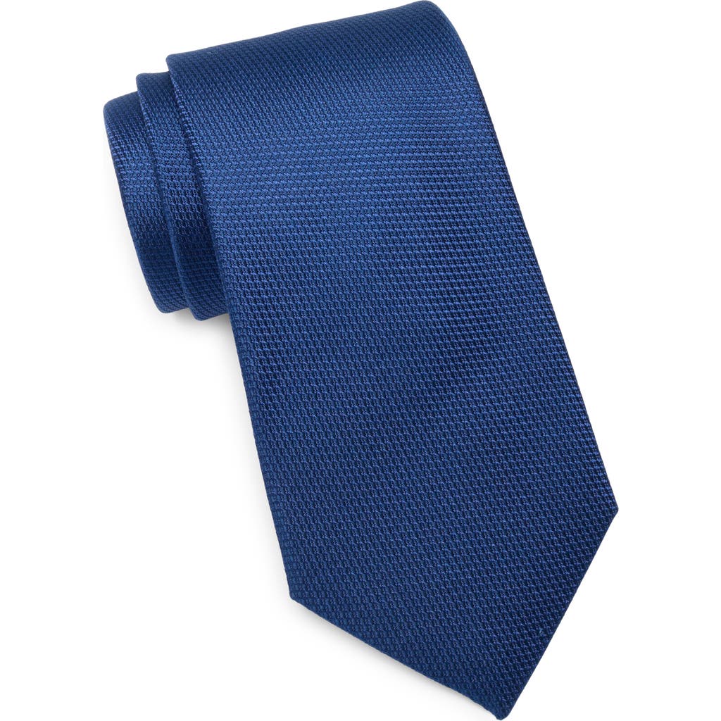 Duchamp Silk Solid Tie In Blue