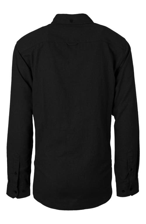 Burnside Yarn Dye Flannel Button-up Shirt In Charcoal