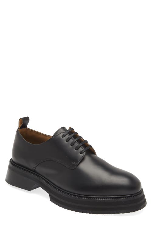 VINNY'S Officer Leather Derby Black at Nordstrom,