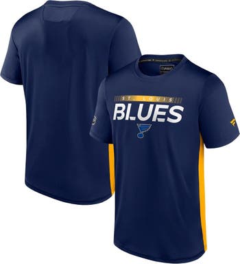 St. Louis Blues Fanatics Branded Authentic Pro Alternate Logo Performance T- Shirt - Blue