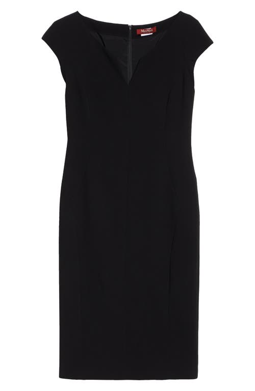 Shop Max Mara Studio Visby Cap Sleeve Sheath Dress In Black