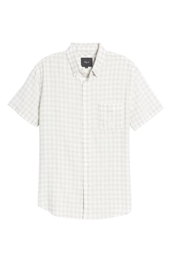 Rails Fairfax Gingham Relaxed Fit Short Sleeve Button-up Shirt In Grey Gingham Melange