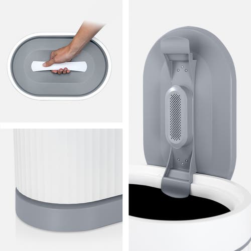 Zadro Luxury Towel Warmer In White/gray