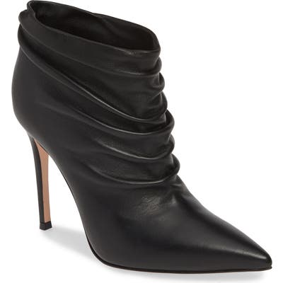 Gianvito Rossi Scrunch Front Bootie, Black