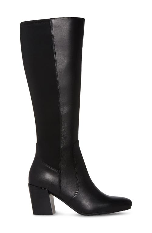 Blondo Silvana Waterproof Knee High Boot In Black Leather/stretch