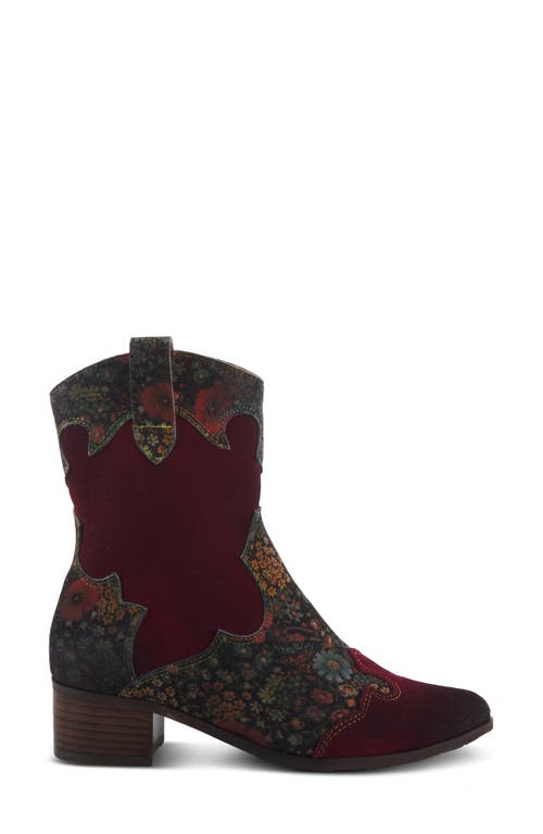 Shop L'artiste By Spring Step Ladyluck Bootie In Bordeaux Multi Suede