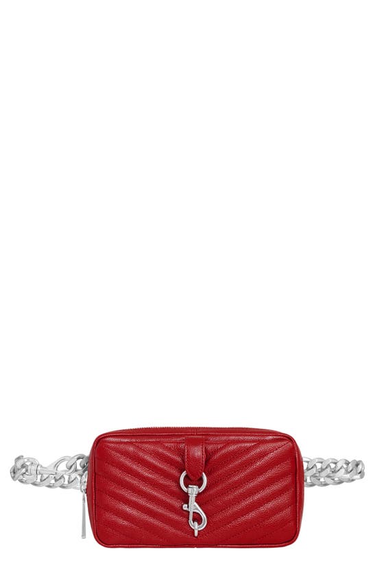 Rebecca Minkoff Edie Leather Belt Bag In Chili