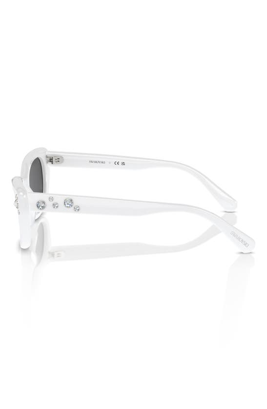 Shop Swarovski 54mm Pillow Sunglasses In White