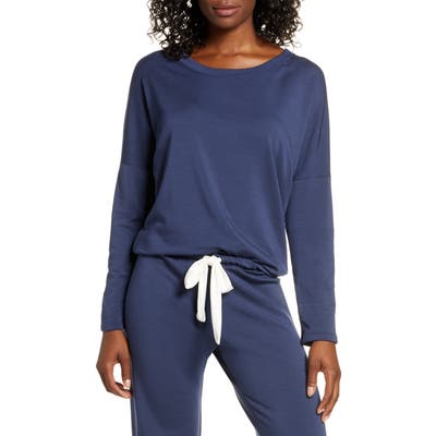 Eberjey Winter Heather Slouchy Tee, Blue