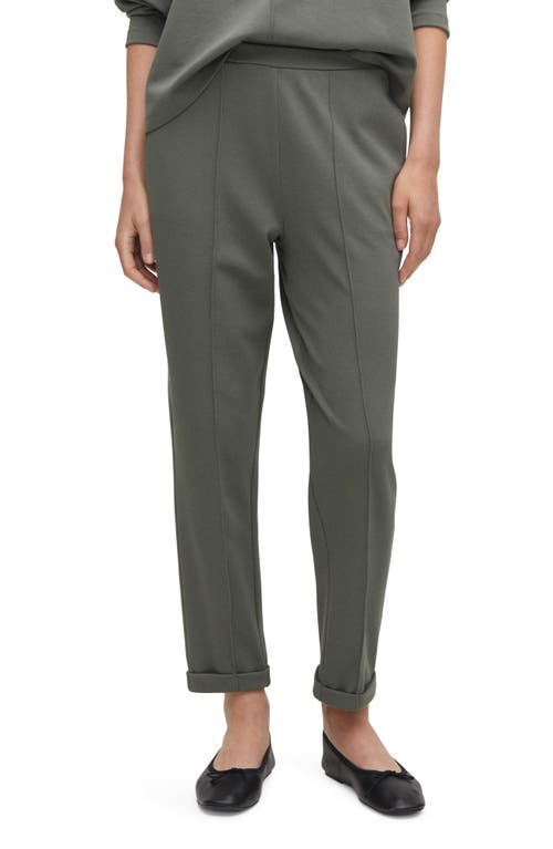 MANGO Cuffed Seam Detail Lounge Pants Grey at Nordstrom,