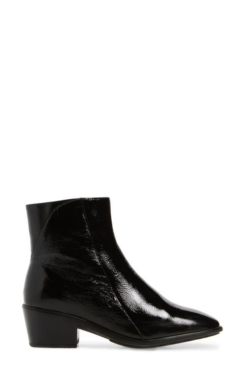 Shop Naot Goodie Zip Boot In Black Crinkle Patent Leather