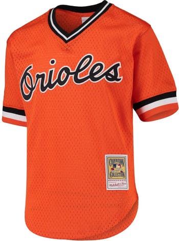 Mitchell & Ness Youth Mitchell & Ness Cal Ripken Jr. Orange Baltimore  Orioles Cooperstown Collection Mesh Batting Practice Jersey
