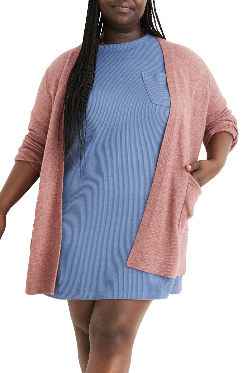 MADEWELL Coziest Yarn Kent Cardigan, Main, color, HEATHER EGGPLANT