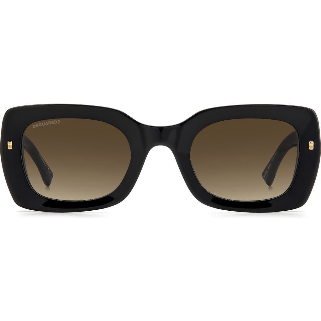 Dsquared2 51mm Rectangular Sunglasses In Black