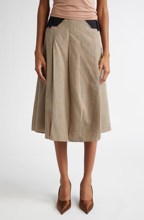 Brown plaid skirt nordstrom rack best sale