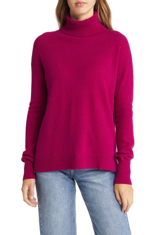Nordstrom Cashmere Turtleneck Sweater in Pink Plumier