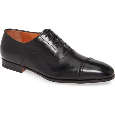 Santoni Iafet Cap Toe Oxford - Black