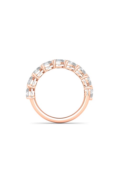 Shop Hautecarat Heart Cut Lab Created Diamond Half Eternity Ring In Rose Gold