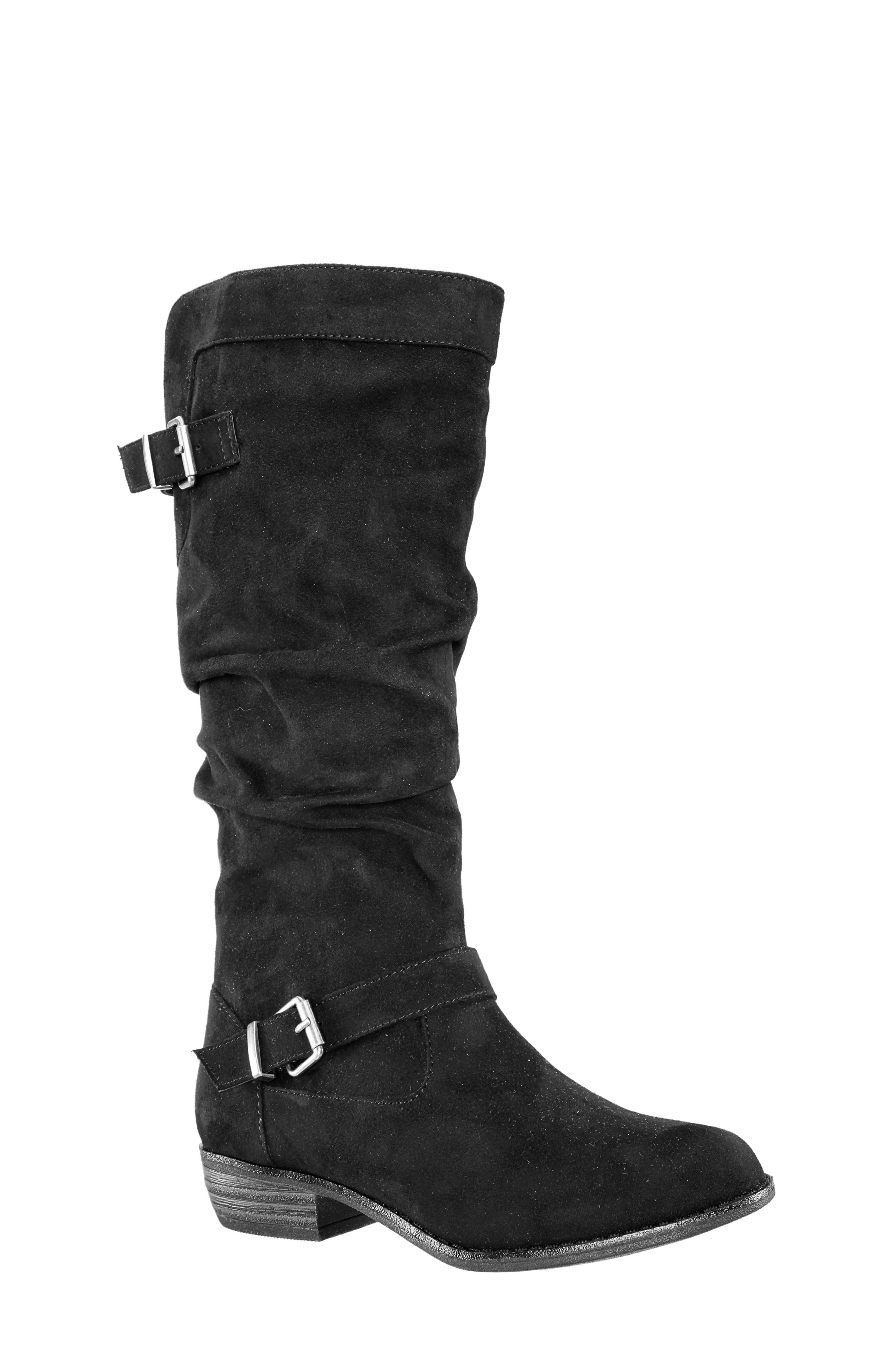 UPC 794378412748 product image for Girl's Nina Meris Slouch Boot, Size 2 M - Black | upcitemdb.com
