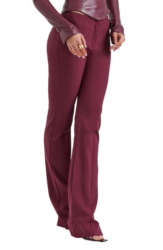 Shop House Of Cb Lillie Seamed Pants In Windsor Wine
