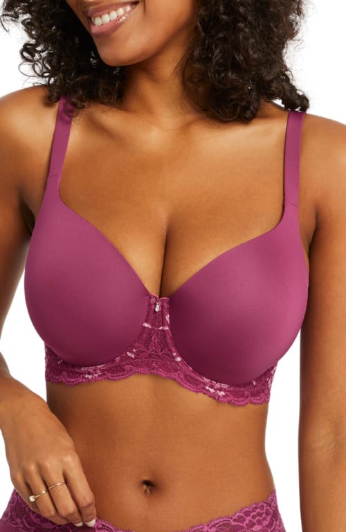 Shop Montelle Intimates Pure Plus Underwire T-shirt Bra In Cranberry/rose