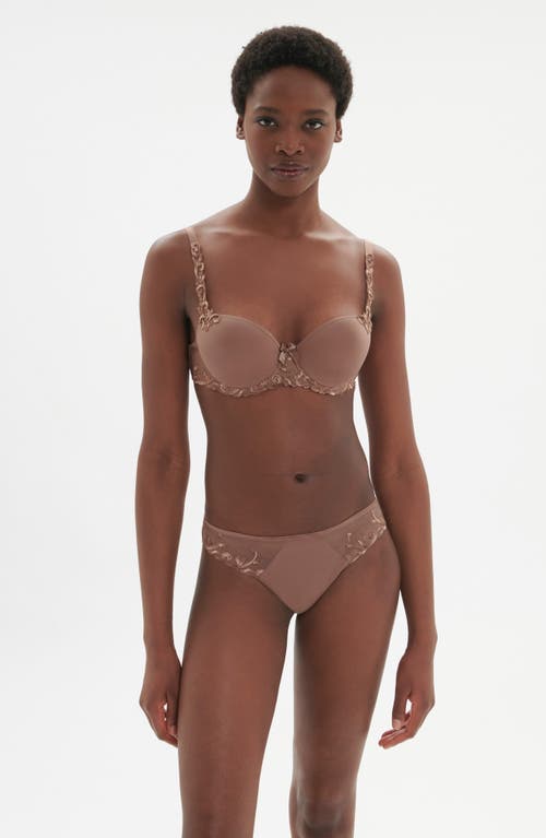 Shop Simone Perele Andora Thong In Amaretto