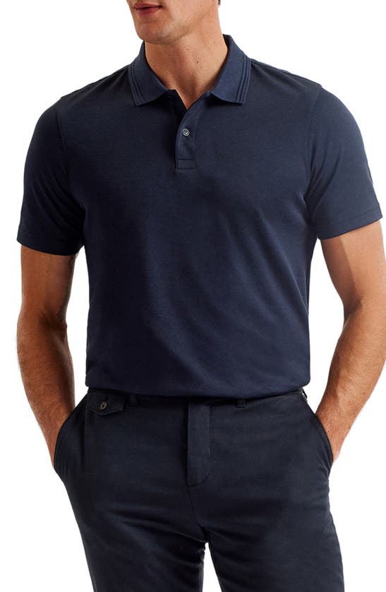 Ted Baker Galdon Cotton Polo In Blue