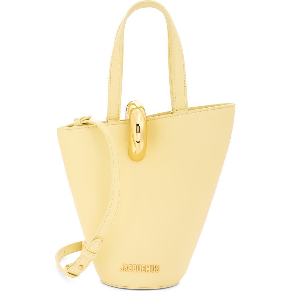 Jacquemus Le Petit Bambola Leather Bucket Bag In Light Yellow 210
