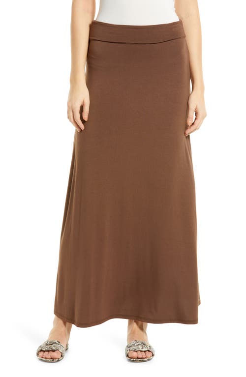 Roll Top Maxi Skirt in Coco