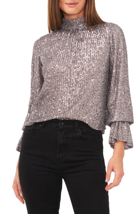 1.STATE DRAPE BACK SEQUIN TOP
