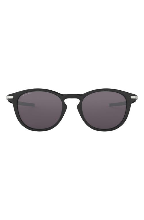 Oakley Prizm Pitchman 50mm Small Round Sunglasses in Black at Nordstrom