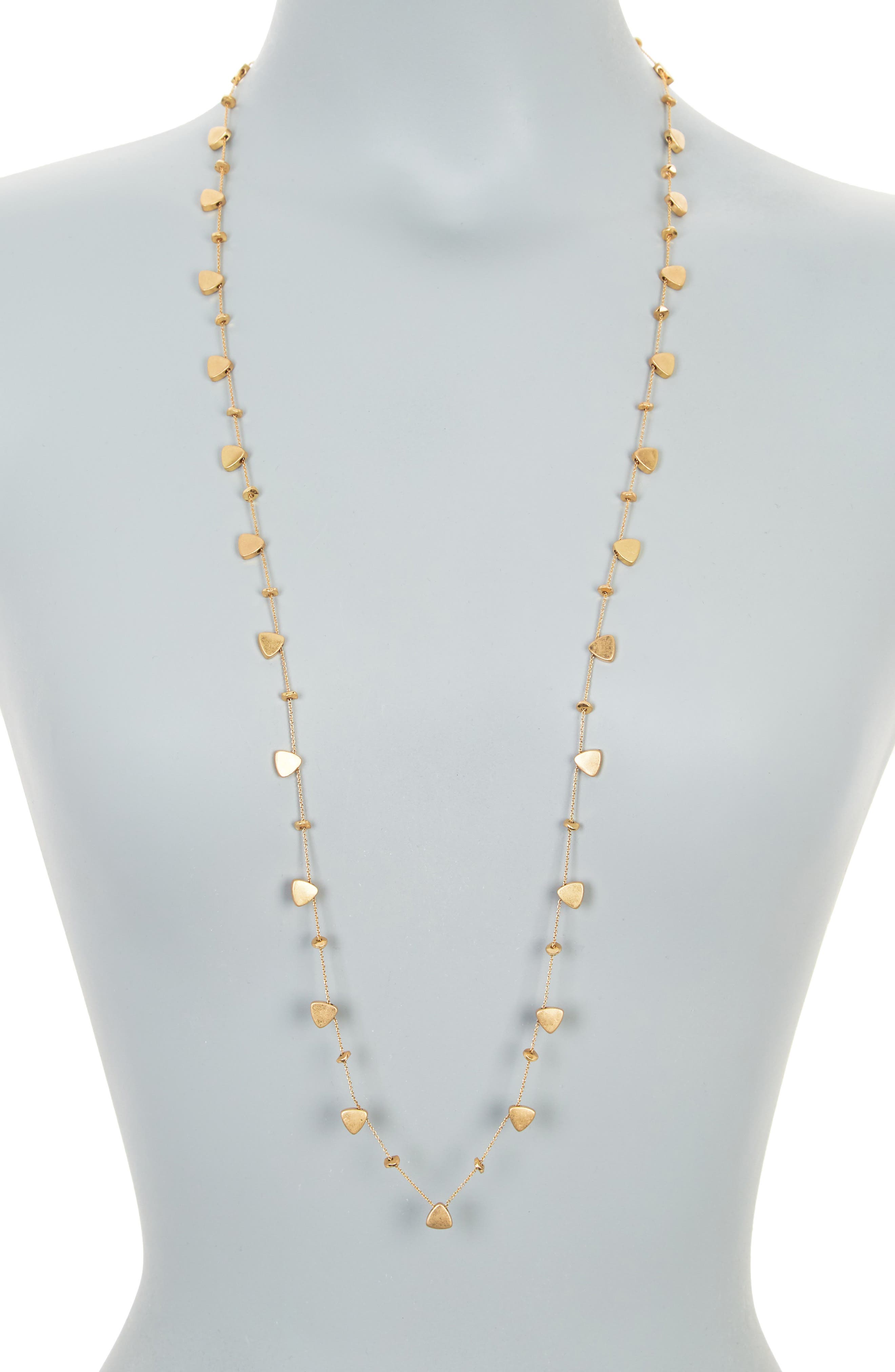 Panacea Geometric Station Long Necklace In Gold