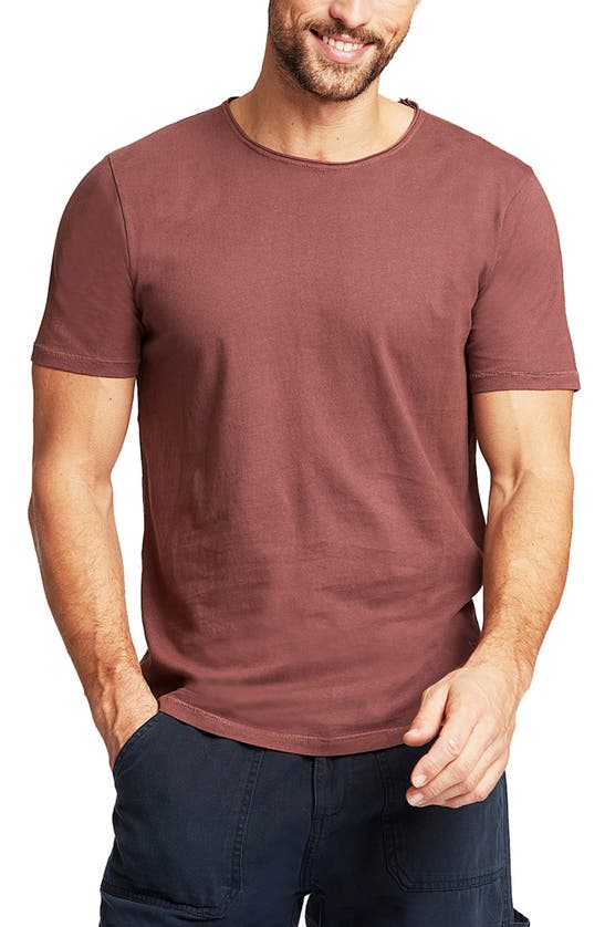 Lindbergh Garment Dyed Cotton T-shirt In Hot Red