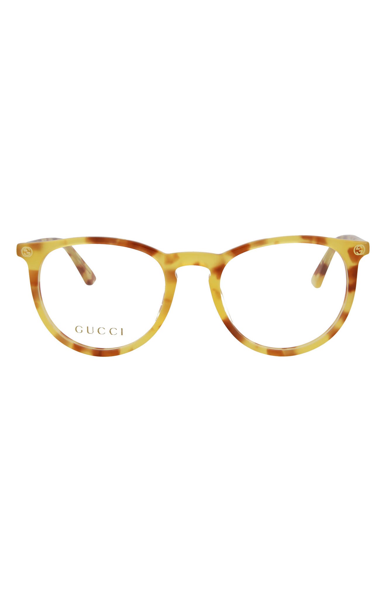 gucci 50mm round optical glasses