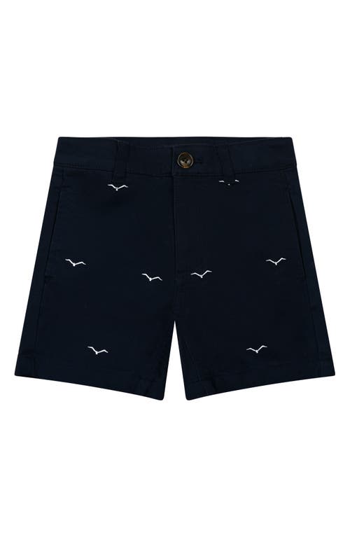 Brooks Brothers Kids' Seagull Embroidered Cotton Chino Shorts Navy at Nordstrom,