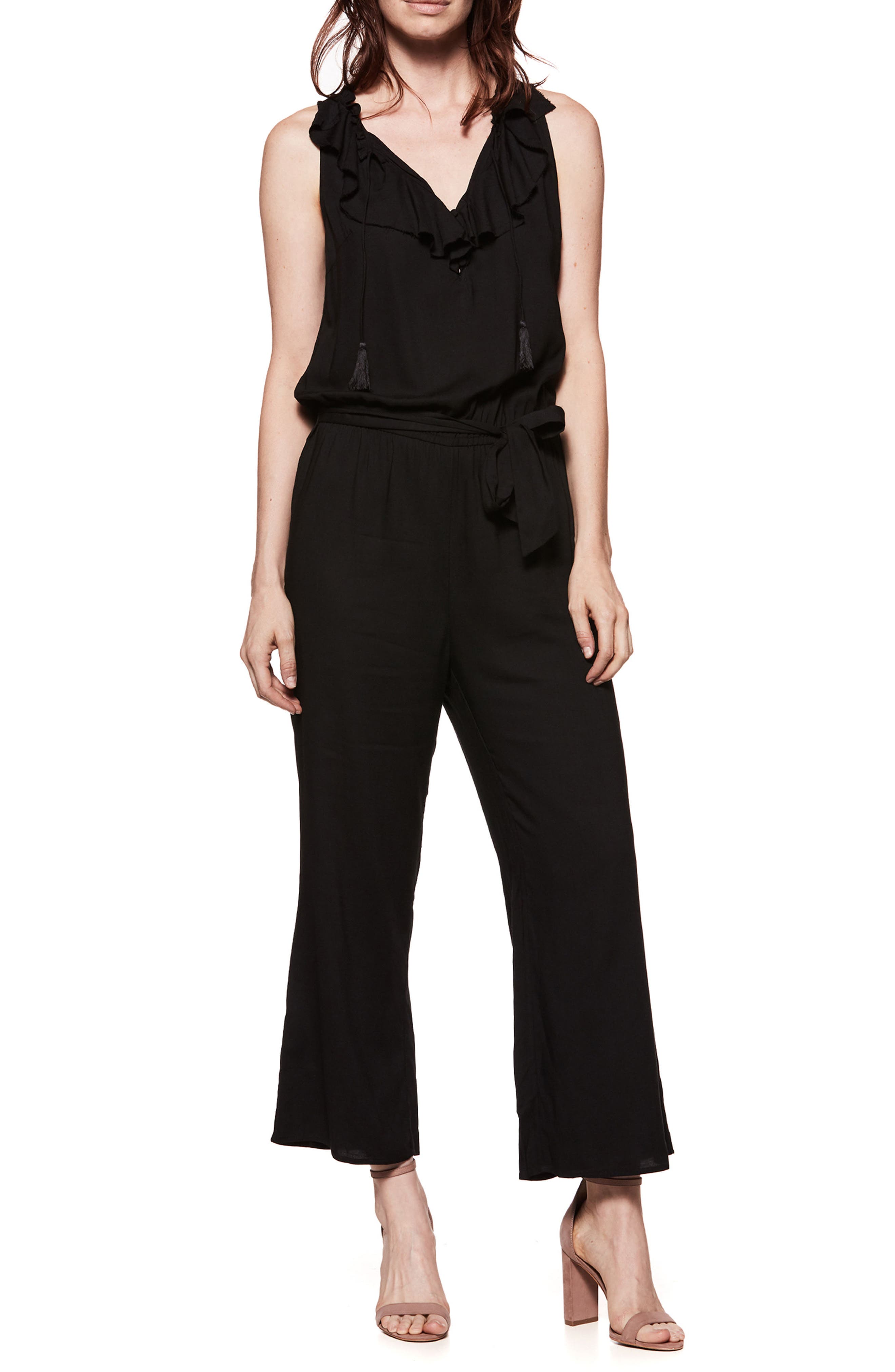 ruffle neck jumpsuit