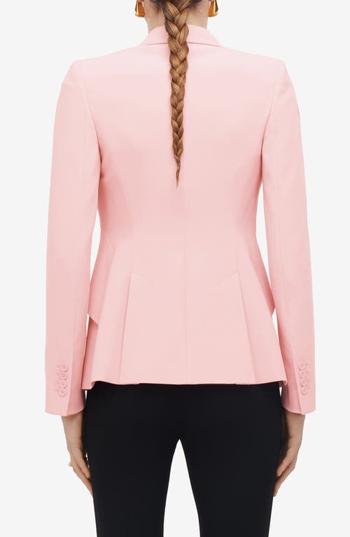 Shop Alexander Mcqueen Leaf Crepe Jacket In Cherry Blossom Pink