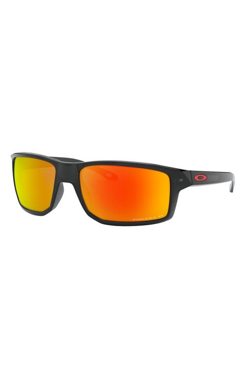 Oakley Gibston Polarized Square Sunglasses, 61mm In Black/prizm Ruby