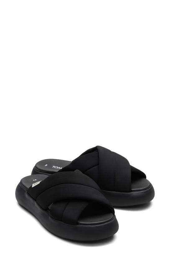 Toms Alpargata Mallow Crossover Sandal In Black