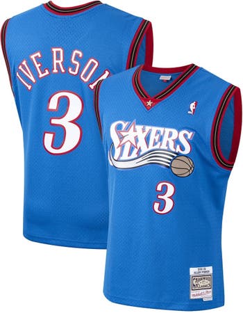  Allen Iverson Philadelphia 76ers Mitchell and Ness Men's Black  Throwback Jesey Small : Sports & Outdoors