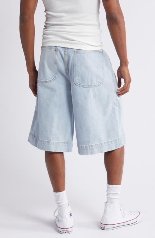 ELWOOD ELWOOD TRAPEZOID DENIM SHORTS 