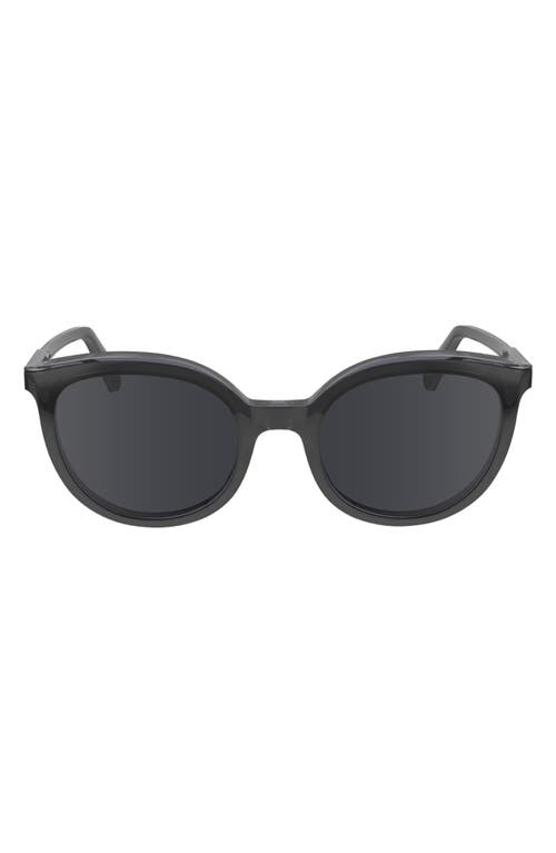 Longchamp 50mm Round Sunglasses In Black/grey