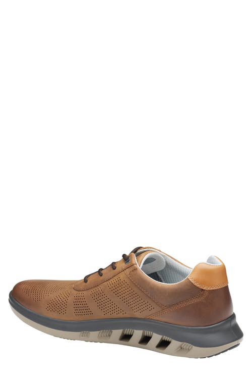 Shop Johnston & Murphy Activate U-throat Sneaker In Brown Oiled Full Grain