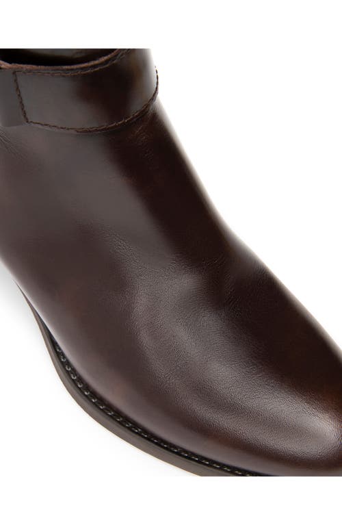 Nerogiardini Leather Stretch Buckle Knee Boots In Brown