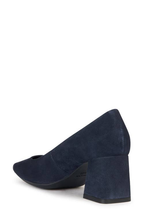 Shop Geox Giselda Block Heel Pump In Dk Jeans