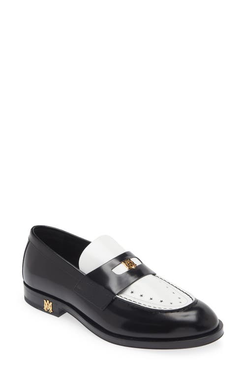 AMIRI MA Spectator Penny Loafer Black White at Nordstrom,